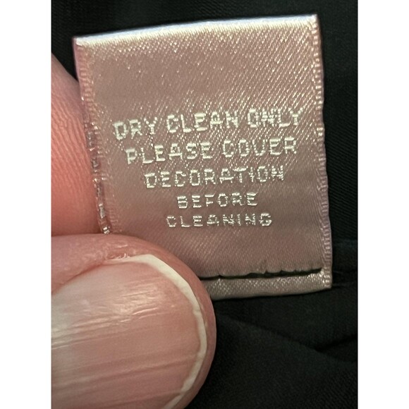 Rebecca Taylor Shirt Womens 6 Black Silk Beaded Embellished Flowy Tank Top - Picture 9 of 9